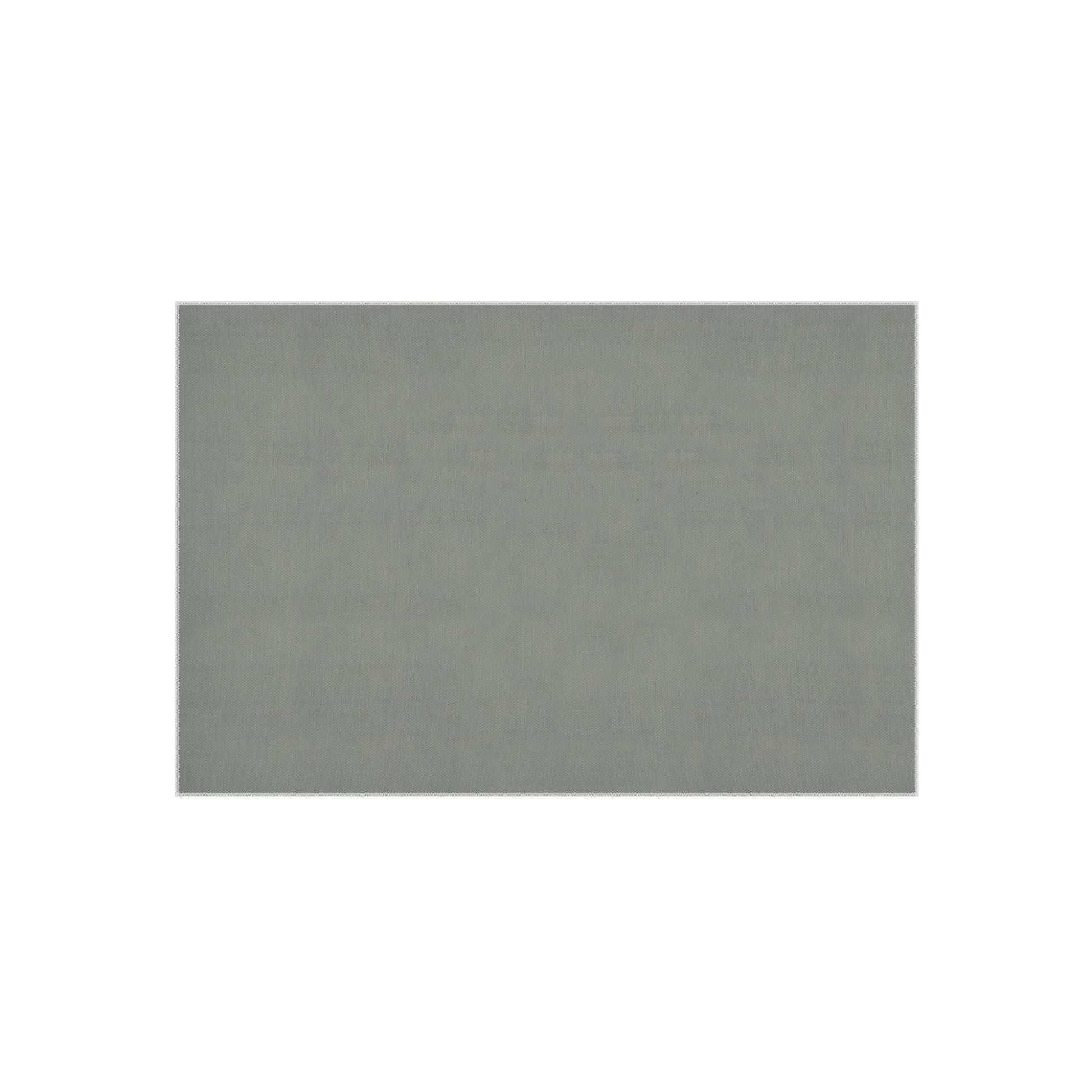 Blue and white striped outdoor rug — soft polyester chenille with a non-slip backing
