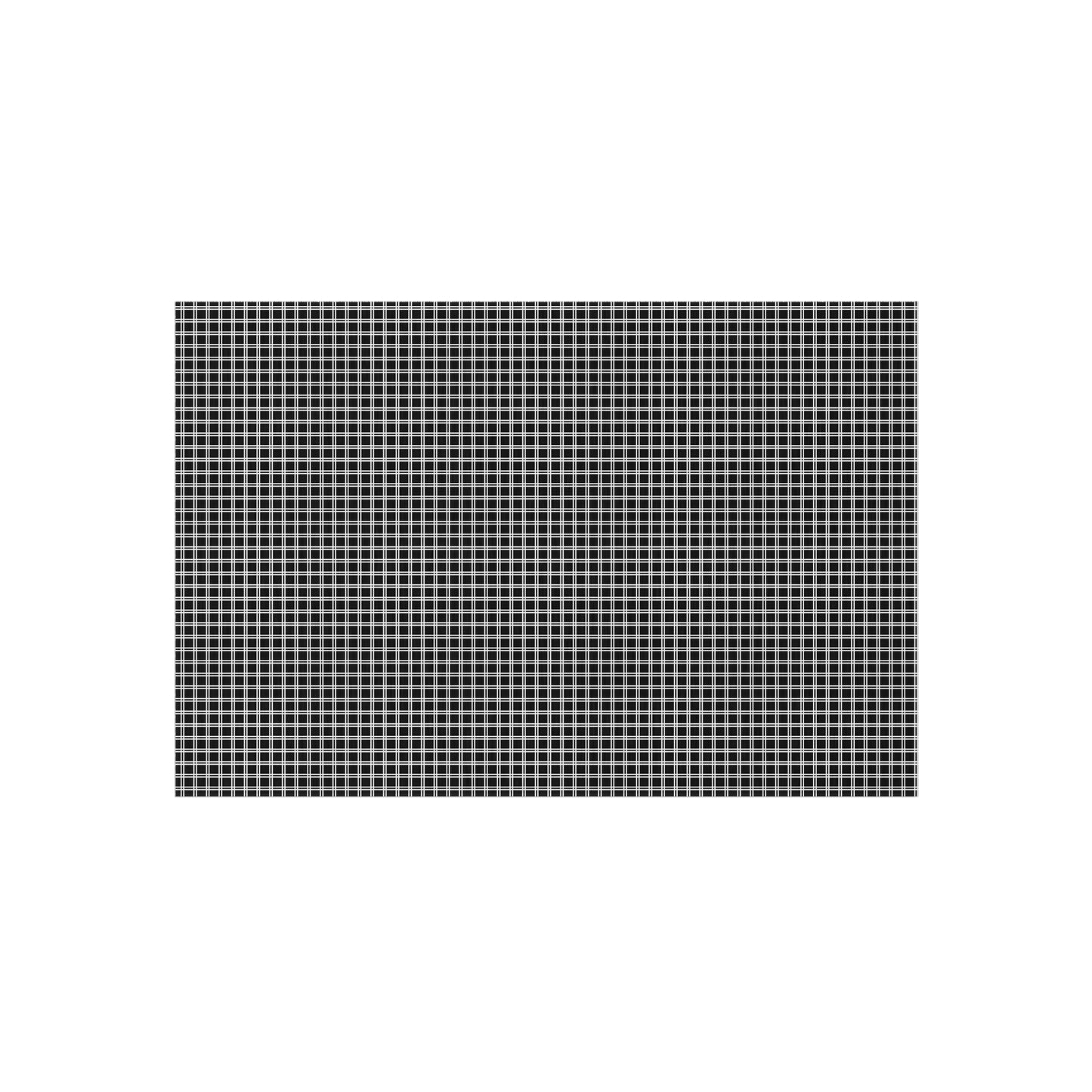 Black and white checkered outdoor rug — soft polyester chenille with a non-slip backing