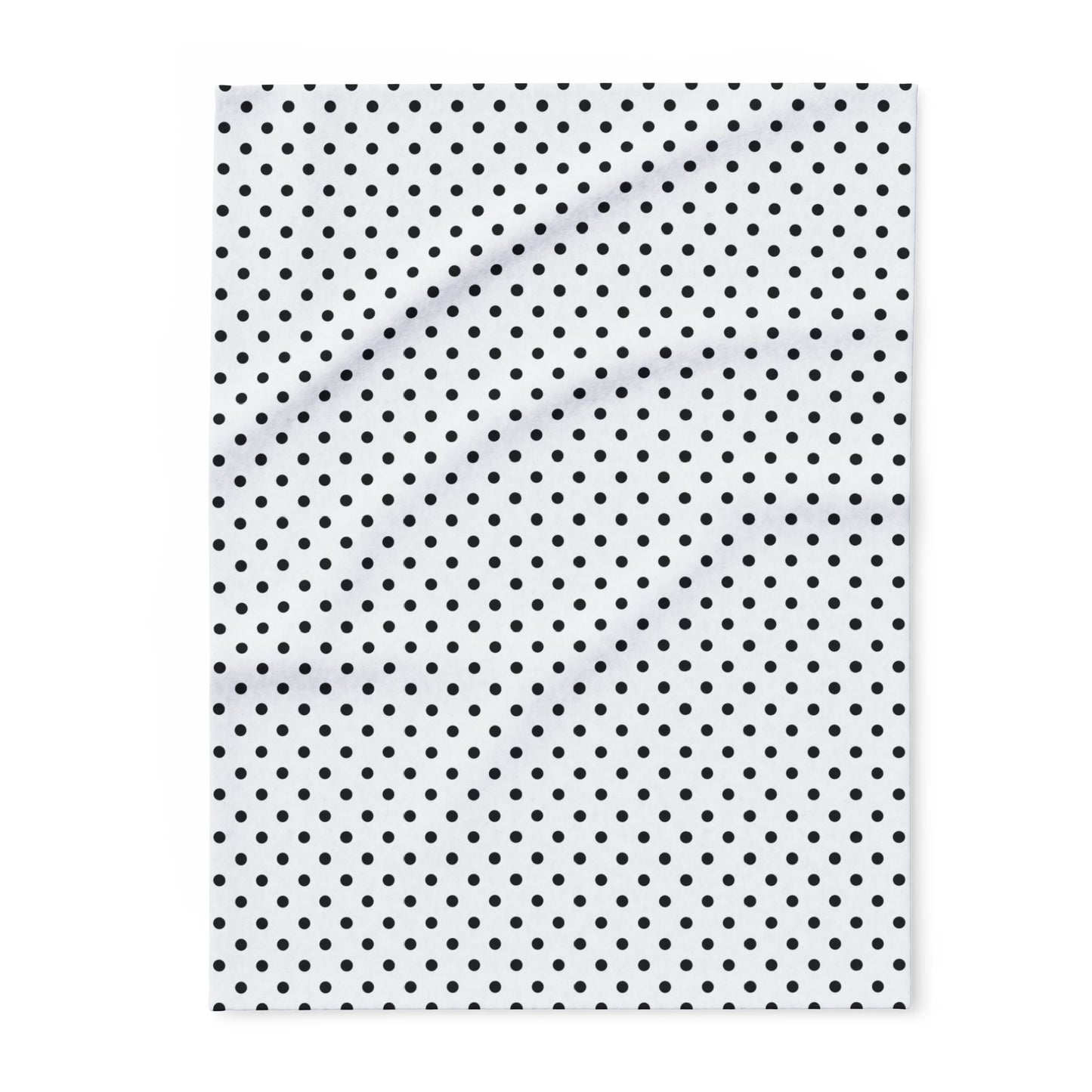 Black and white polka dot outdoor fleece blanket — 315 gsm polyester fleece, soft on both sides