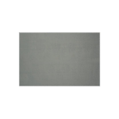 Black and white polka dot outdoor rug — soft polyester chenille with a non-slip backing