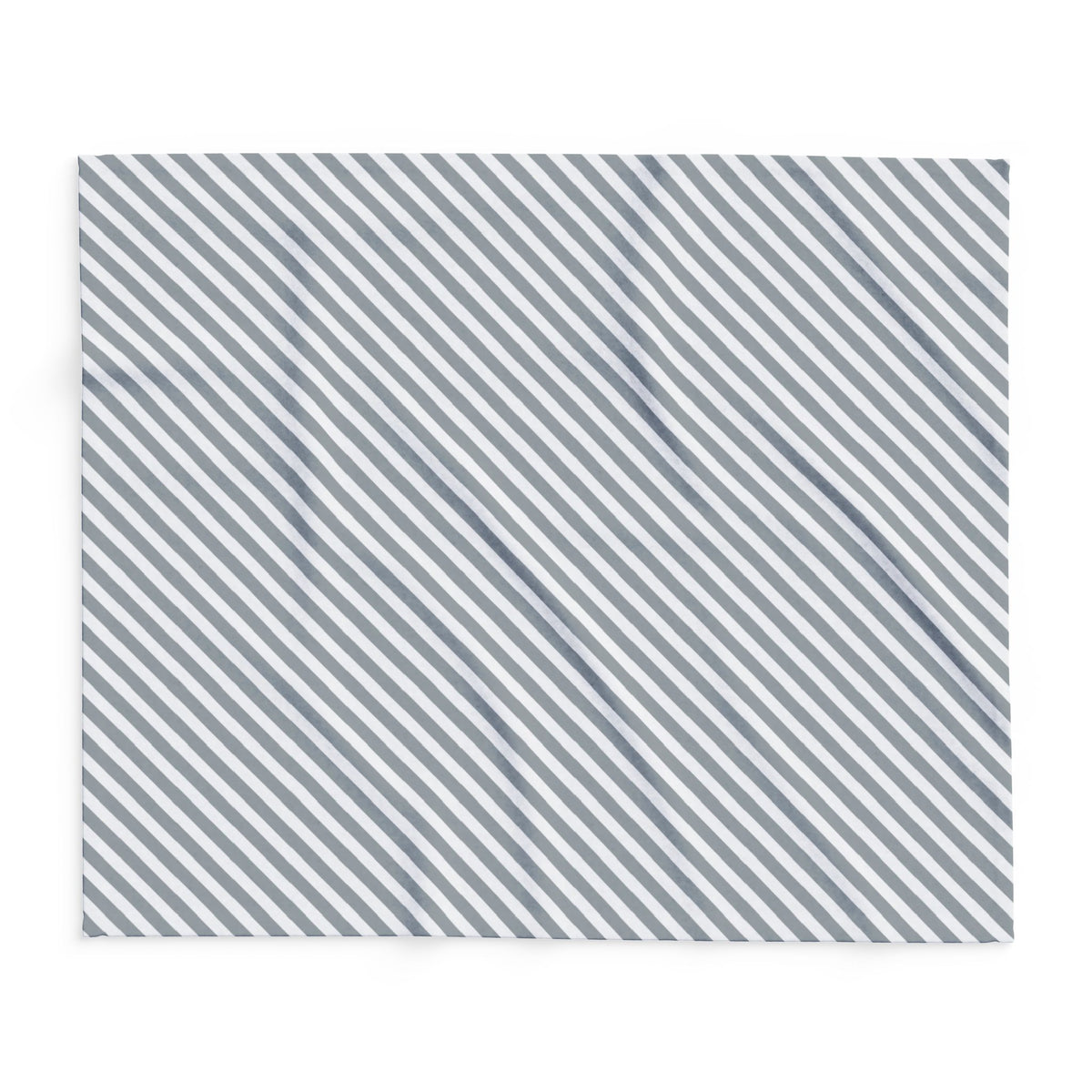 Grey diagonal stripe outdoor fleece blanket — 315 gsm polyester fleece, soft on both sides