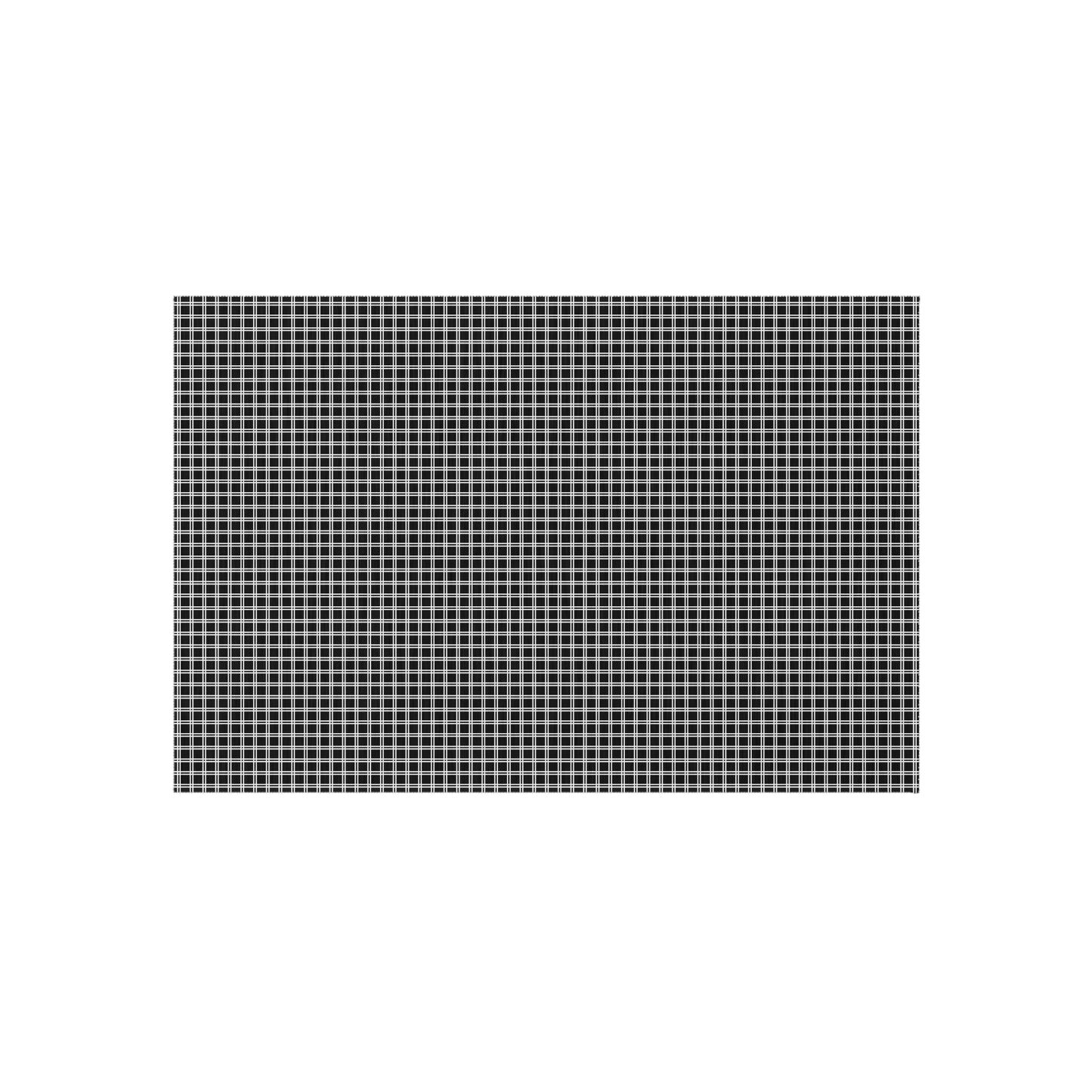Black and white checkered outdoor rug — soft polyester chenille with a non-slip backing