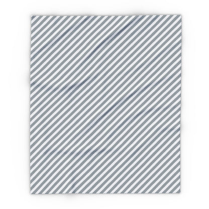 Grey diagonal stripe outdoor fleece blanket — 315 gsm polyester fleece, soft on both sides