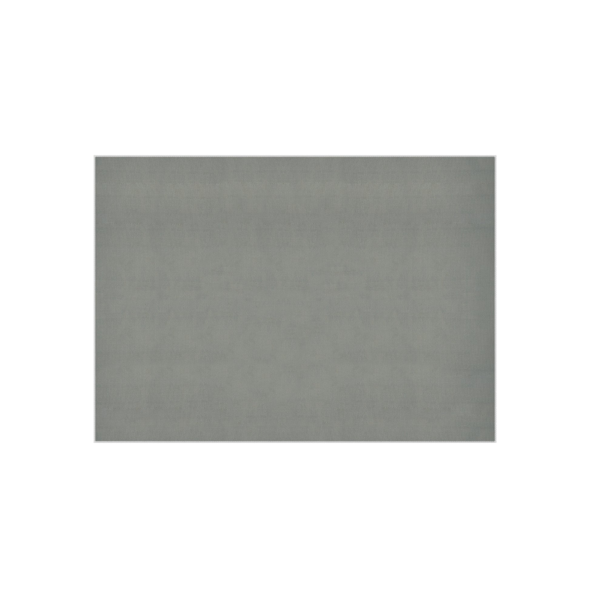 Blue and white striped outdoor rug — soft polyester chenille with a non-slip backing