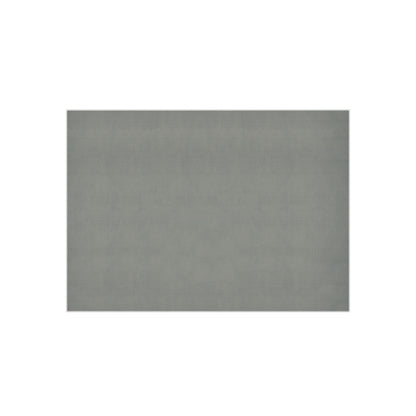Blue and white striped outdoor rug — soft polyester chenille with a non-slip backing