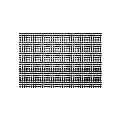 Black and white scallop outdoor rug — soft polyester chenille with a non-slip backing