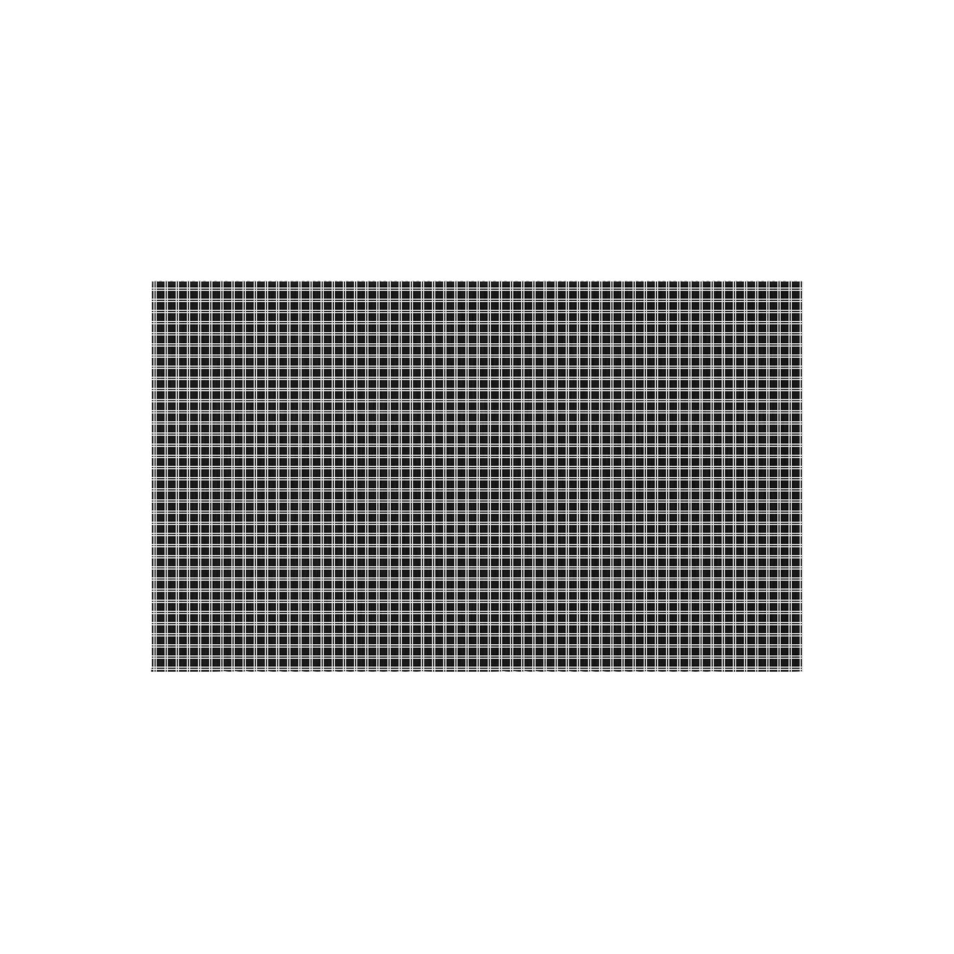 Black and white checkered outdoor rug — soft polyester chenille with a non-slip backing