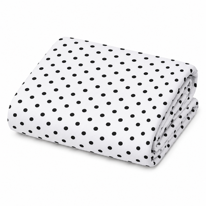 Black & White Polka Dot Outdoor Fleece Blanket