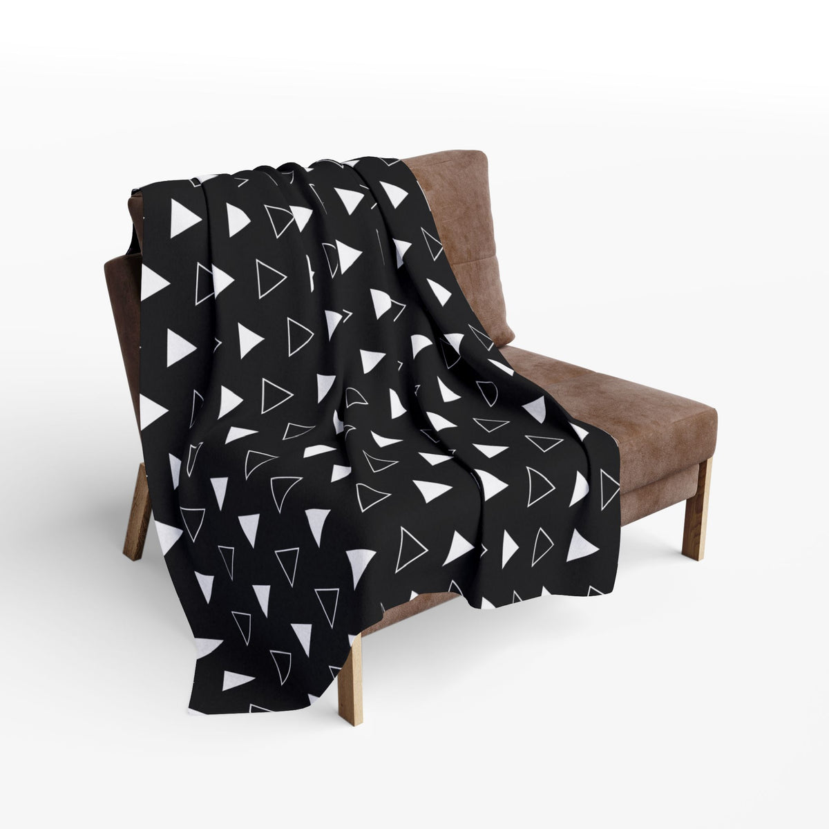Black arrow outdoor fleece blanket — 315 gsm polyester fleece, soft on both sides