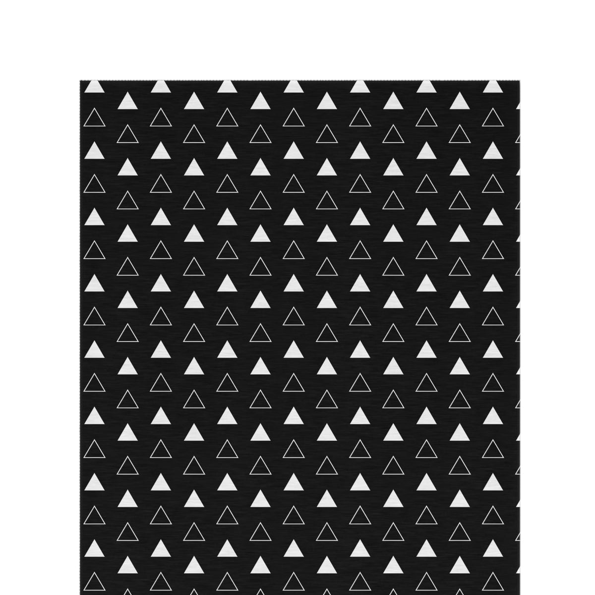 Black arrow outdoor rug — soft polyester chenille with a non-slip backing