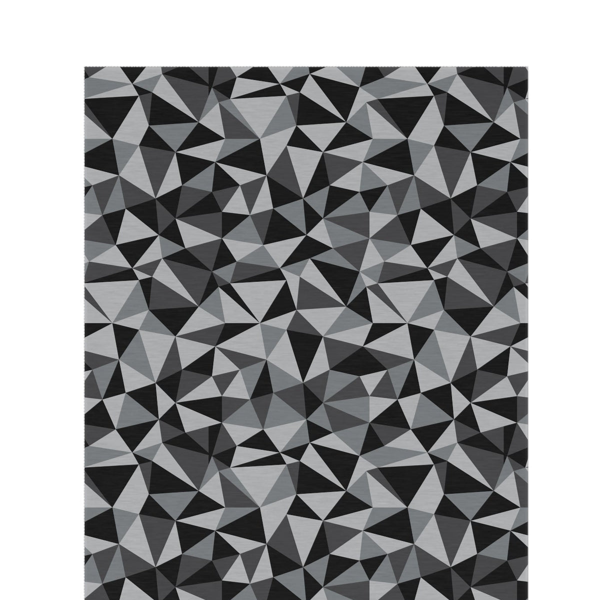 Charcoal facet outdoor rug — soft polyester chenille with a non-slip backing