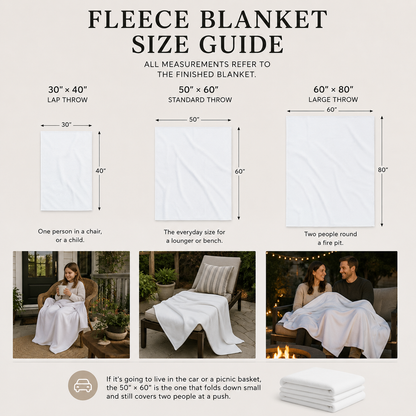 Black & White Striped Outdoor Fleece Blanket