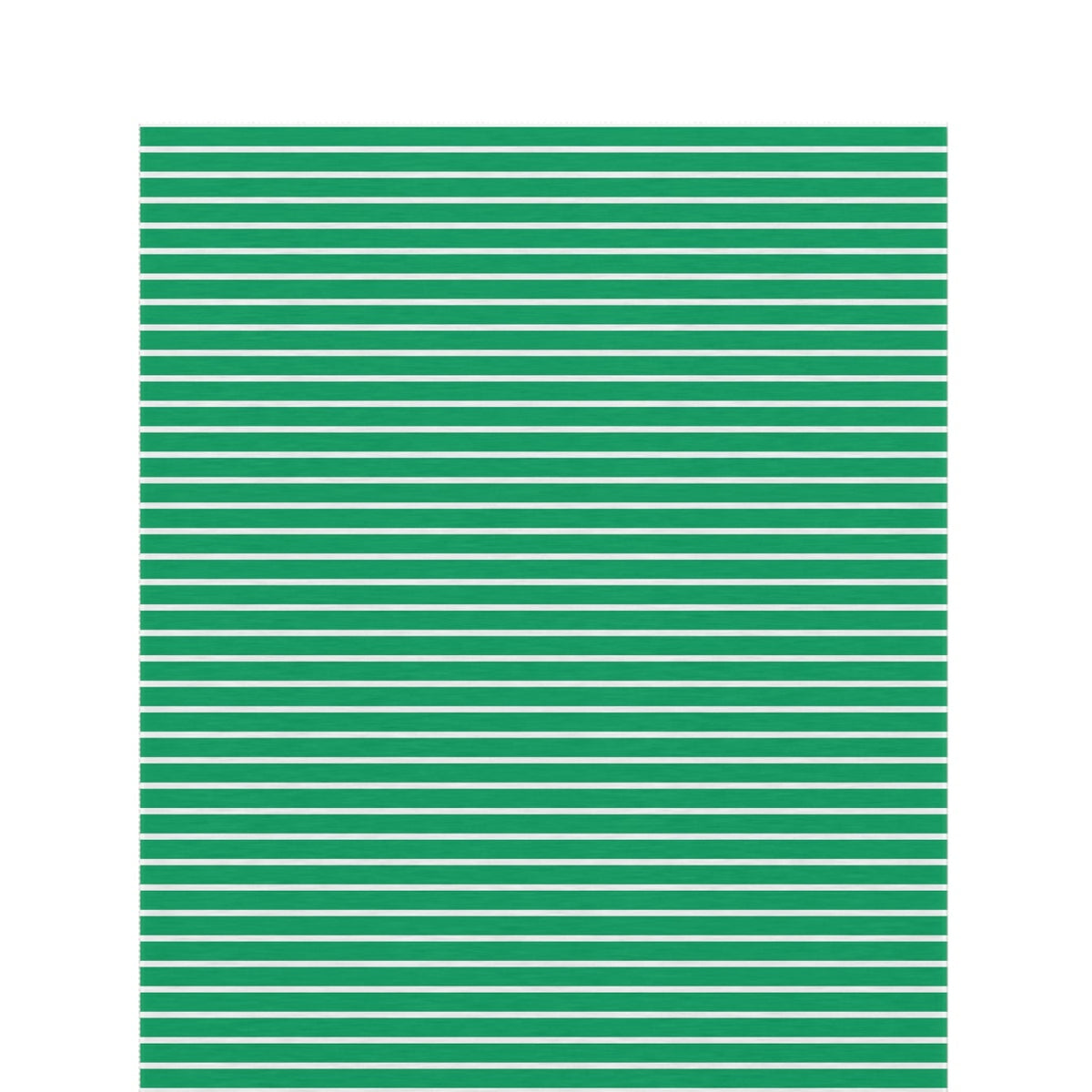 Green and white striped outdoor rug — soft polyester chenille with a non-slip backing