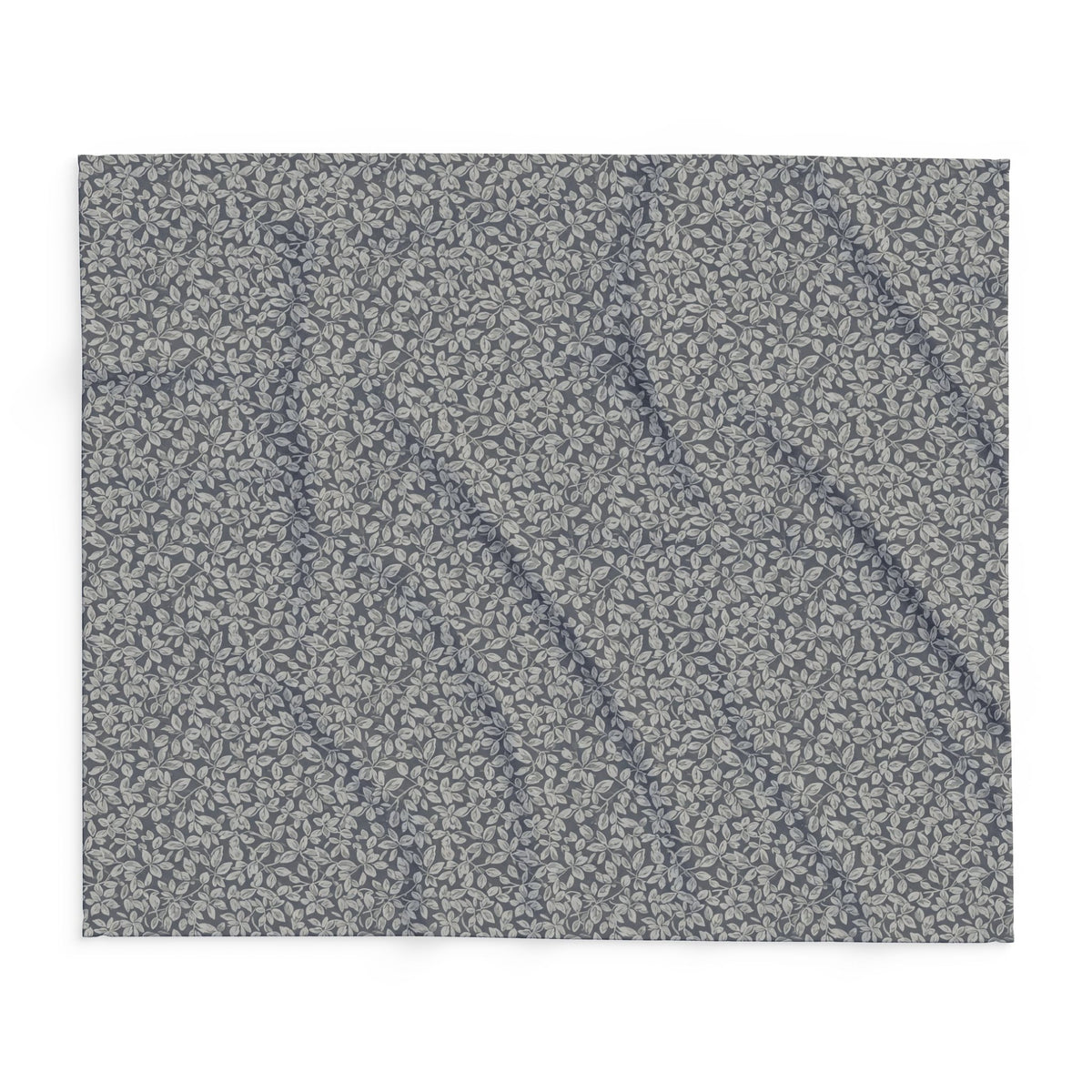 Grey foliage outdoor fleece blanket — 315 gsm polyester fleece, soft on both sides