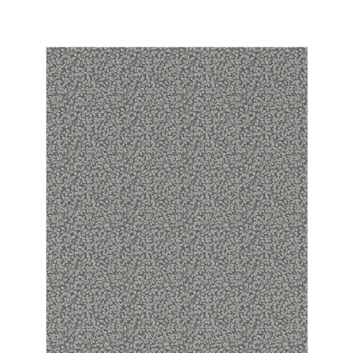 Grey foliage outdoor rug — soft polyester chenille with a non-slip backing
