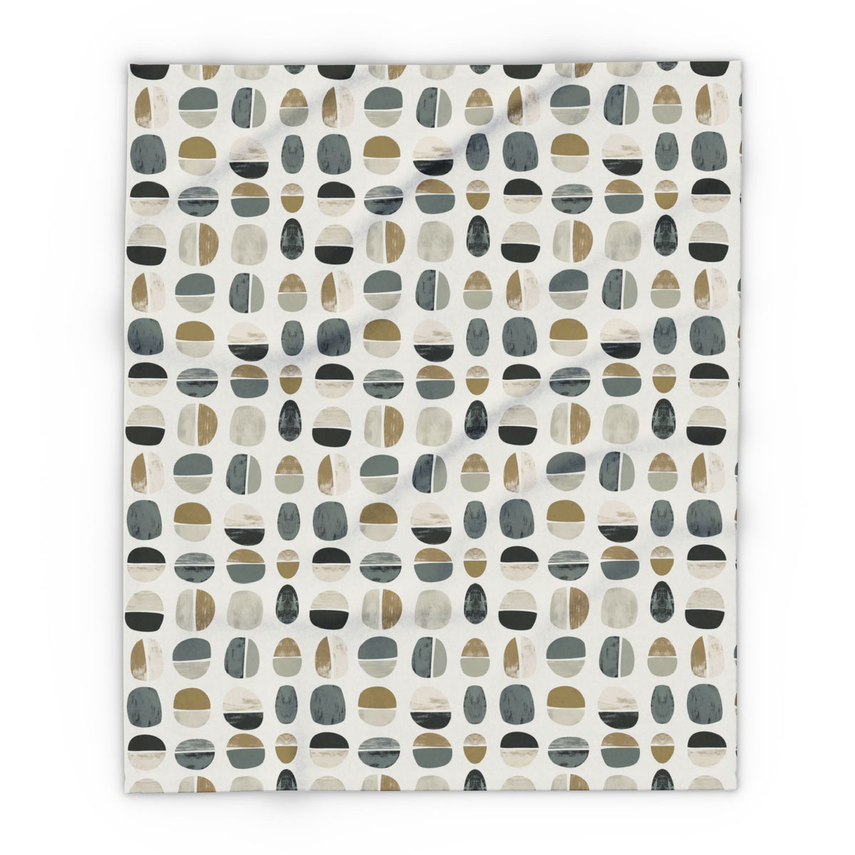 Grey split pebble outdoor fleece blanket — 315 gsm polyester fleece, soft on both sides