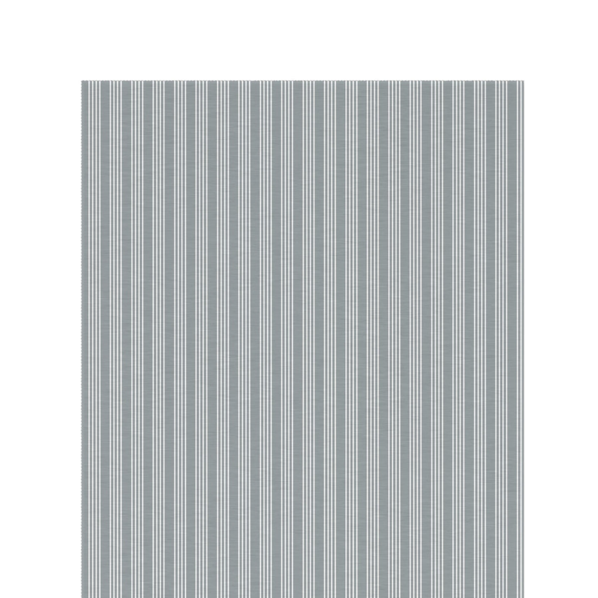 Grey ticking stripe outdoor rug — soft polyester chenille with a non-slip backing