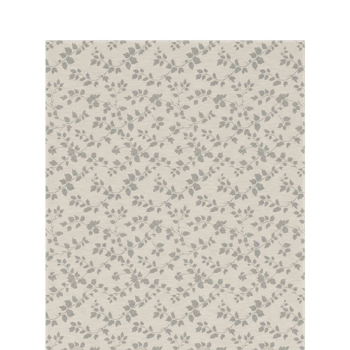 Grey trailing vine outdoor rug — soft polyester chenille with a non-slip backing