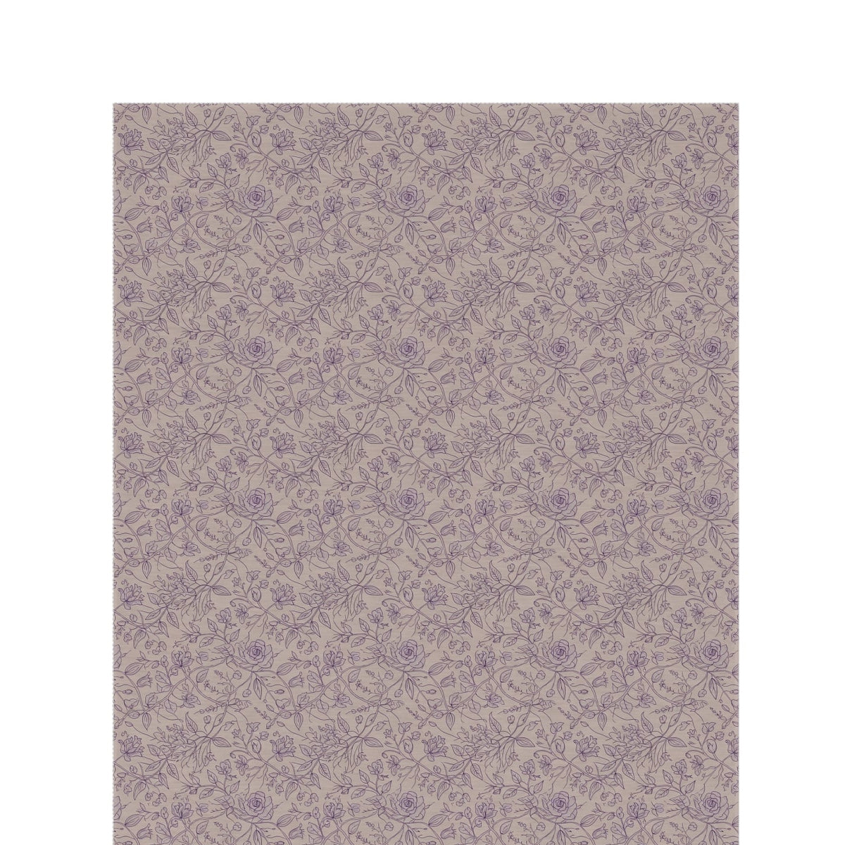 Mauve rose vine outdoor rug — soft polyester chenille with a non-slip backing