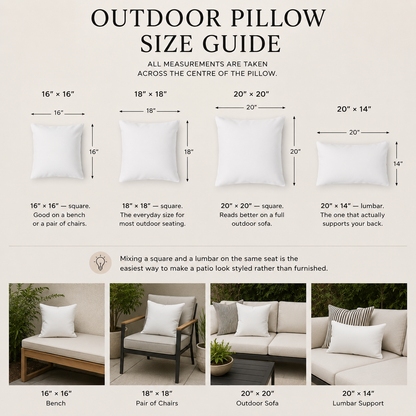 Black & White Striped Outdoor Pillow