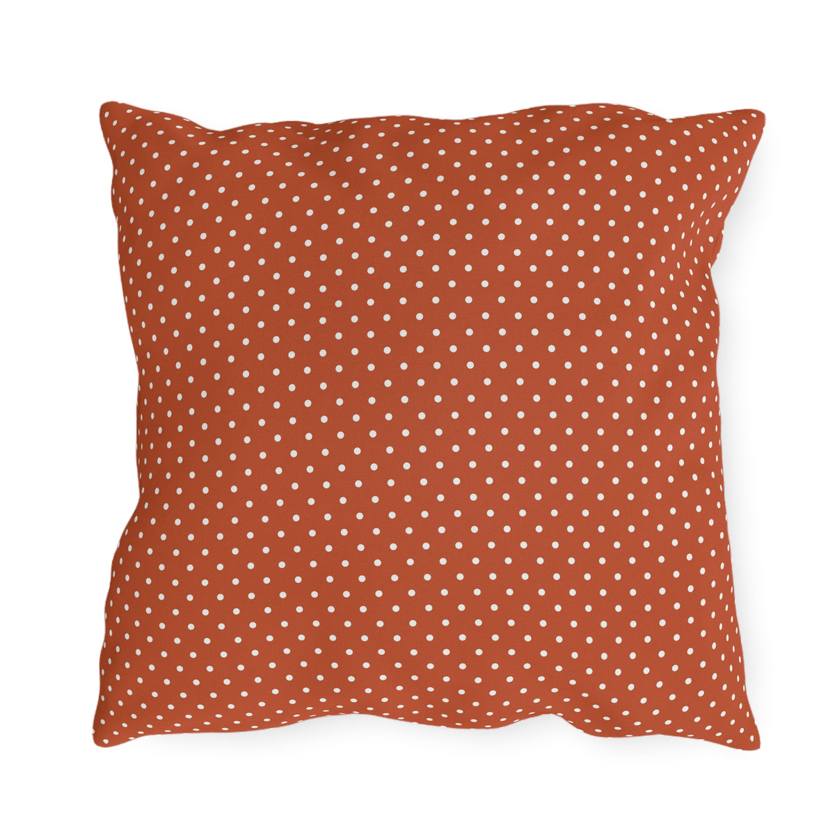Terracotta pin dot outdoor pillow — spun polyester, UV and water resistant