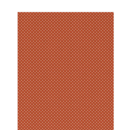 Terracotta pin dot outdoor rug — soft polyester chenille with a non-slip backing